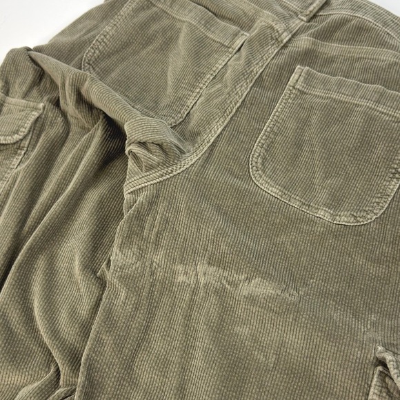 American Eagle Corduroy Pants Womens Size 10 Green Wide Leg Baggy Skater Y2K - Picture 4 of 9